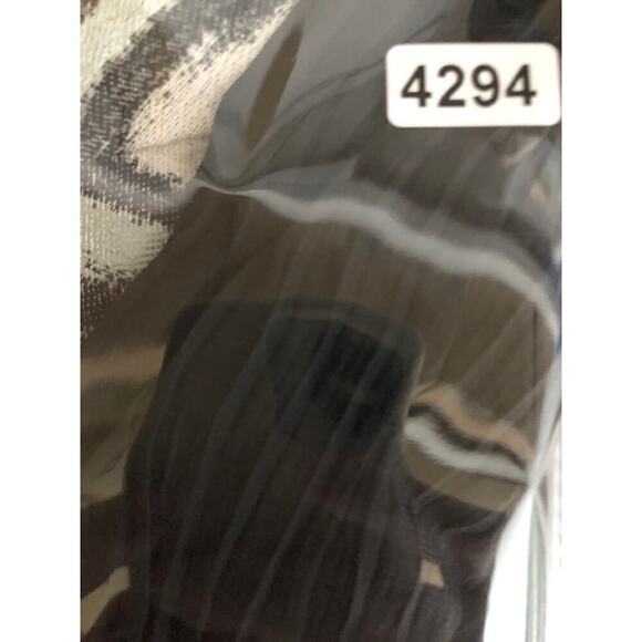 Badgley Mischka Neutral Stripe Dress Sleeveless Fit & Flare Knee Length Blue L - Picture 15 of 15